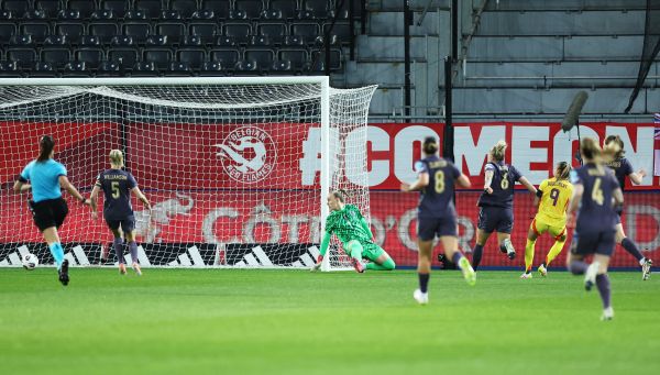Fotboll, Dam, Nations League, Belgien – England