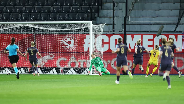 Fotboll, Dam, Nations League, Belgien – England
